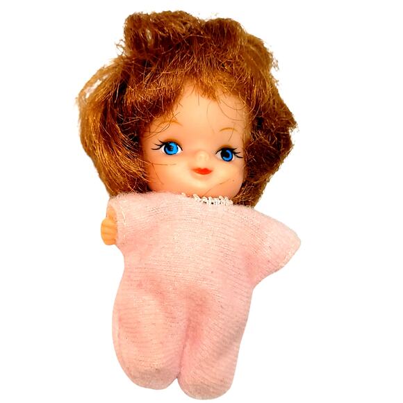 3" Vintage Little Jointed Legs Miniature Doll in PJ's (Combine & Save) - Picture 1 of 7